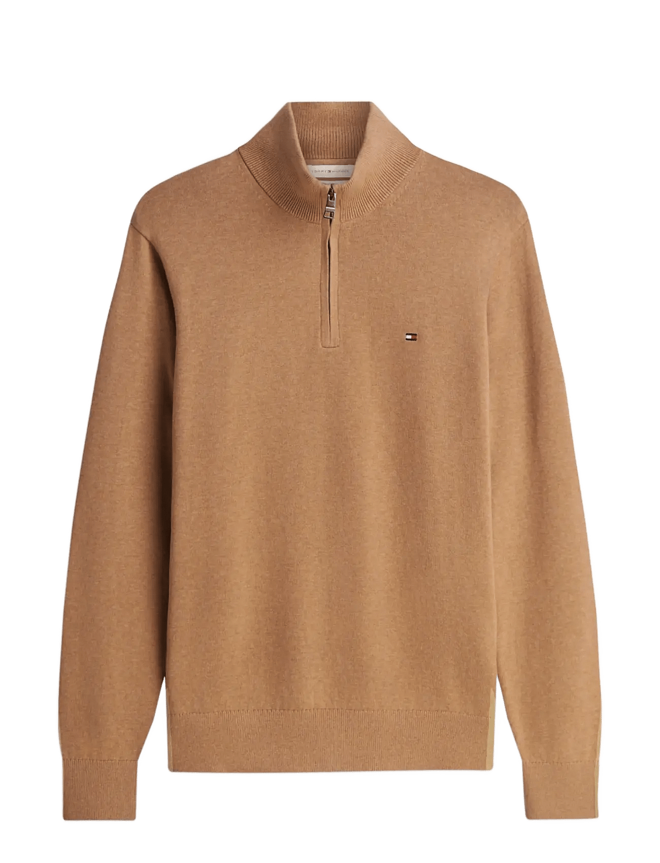 TOMMY HILFIGER Pima Org Ctn Cashmere Zip Mock | Beige | S