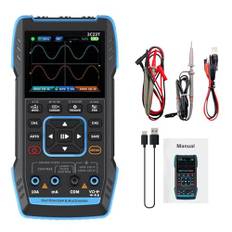DEWIN Oscilloskop, 2C23T Multimeter 3-i-1 Portable Oscilloskop Digitalt Oscilloskop USB Multimeter 2 kanaler 10 MHz Samplingsfrekvens 50 MSa/s 9999 Räkna