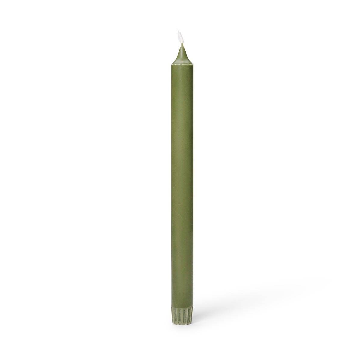 Kronljus Stearin 27,5cm Grön