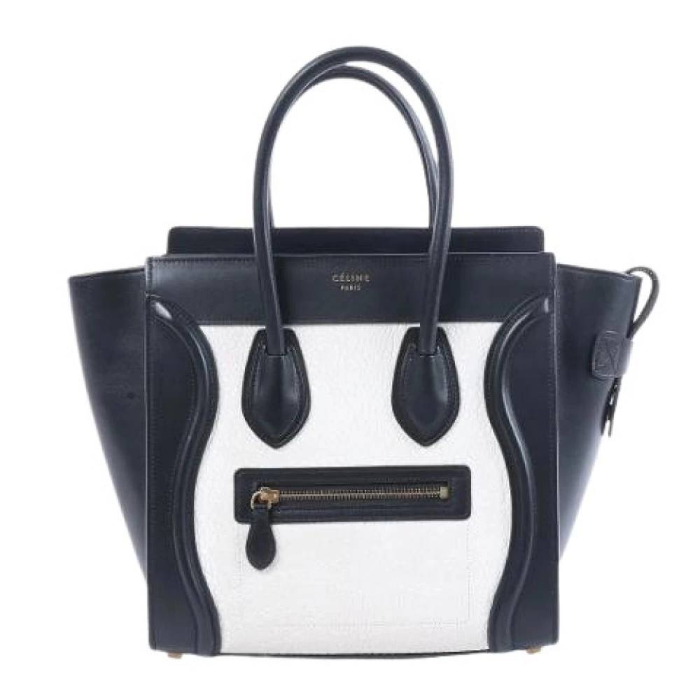 Celine Vintage Pre-owned Luggage Micro håndtaske - Vintage - Dame - Flerfarvet - ONE SIZE - Uld