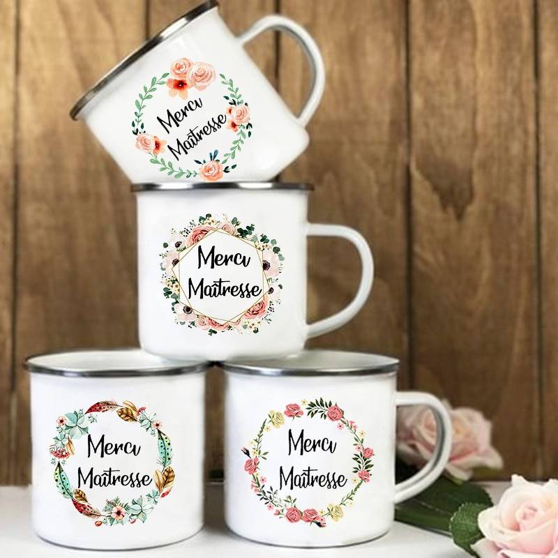 Emaljmugg Franskt Blommönster - Xh1733-a015wh-8
