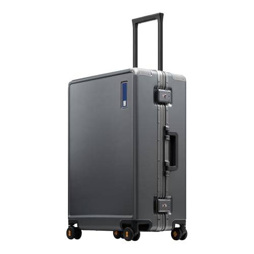 LEVEL8 Resväska aluminiumram dubbelt TSA-lås 4 hjul 45x27x66cm,68L Grå