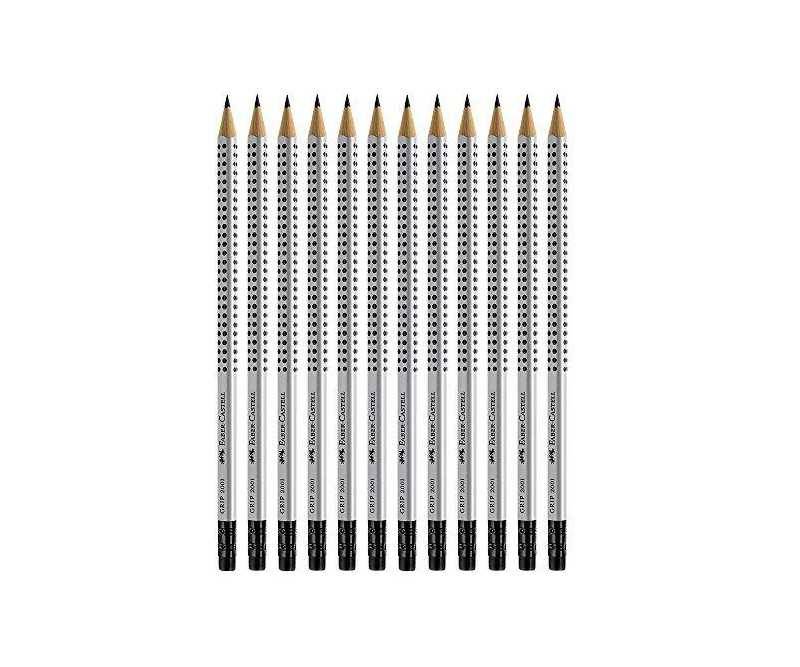 Faber Castell Blyant med viskelæder Grip 2001 HB - 12 stk
