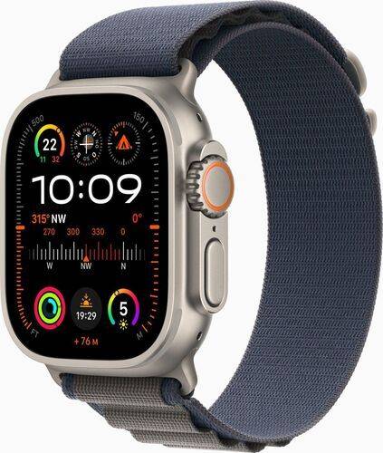 Apple Watch Ultra 2 (2023) | GPS + Cellular | silver | Alpine Loop blau Small
