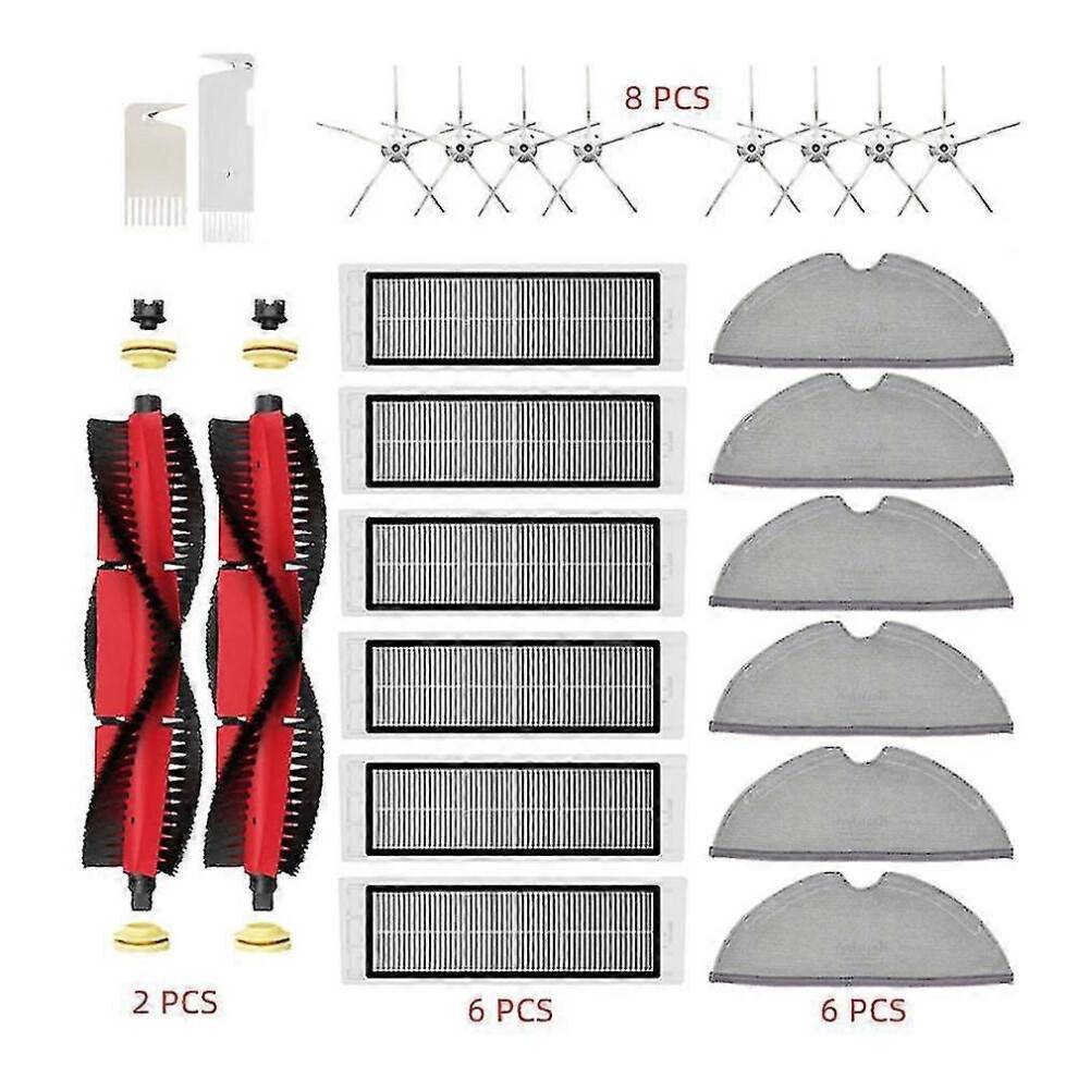(Set 14) For Xiaomi Roborock S5 S50 S5 Max S6 S6 Maxv S6 Pure E4 E5 Robot Vacuum Cleaner Spare Parts Main Side Brush Hepa Filter Mop Rag