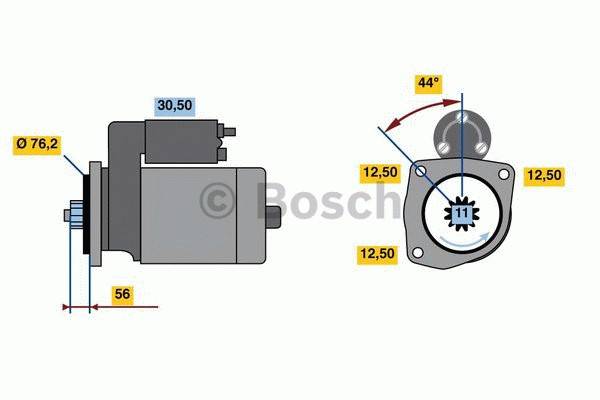 Startmotor 12V BOSCH - audi, seat, skoda, vw - OE 02Z 911 023 M, 02Z 911 023 N, 02Z 911 023 NX
