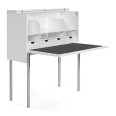 ClassiCon - Orcus, Högglansig Vit skiva - Skrivbord - Konstantin Grcic - Vit - Metall/Trä