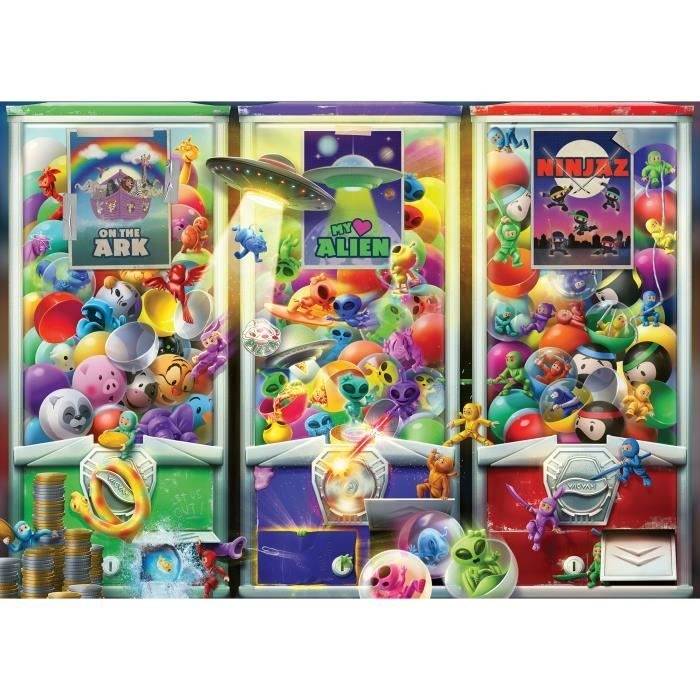 1000 brikkers puslespil med dyr, rumvæsner og ninjaer, fra 14 år, premium puslespil, mange, 12001482, Ravensburger
