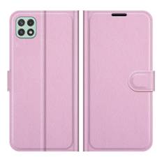 Samsung Galaxy A22 5G - Læder cover / pung - Pink