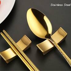 2/8 PCS 304 ätpinnehållare i rostfritt stål, pennhållare, skedhållare, knivstöd, kreativ hushållsrestaurang ätpinnehållare, köksredskap, köksartiklar, - Guld (8 st,2 st/set,Svart 2 st,Silver 1 st,Guld 1 st)