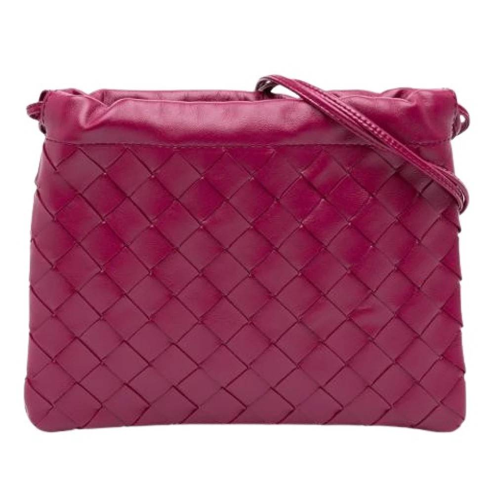 Bottega Veneta Vintage Pre-owned Vintage Woven Leather Crossbody Bag - Vintage - Dame - Lilla - ONE SIZE - Uld