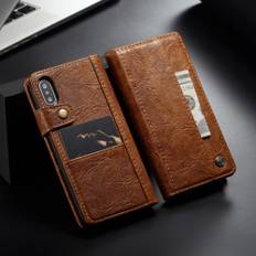 CaseMe Vintage Wallet (iPhone Xs Max) - läderfodral - plånboksfodral - Brun