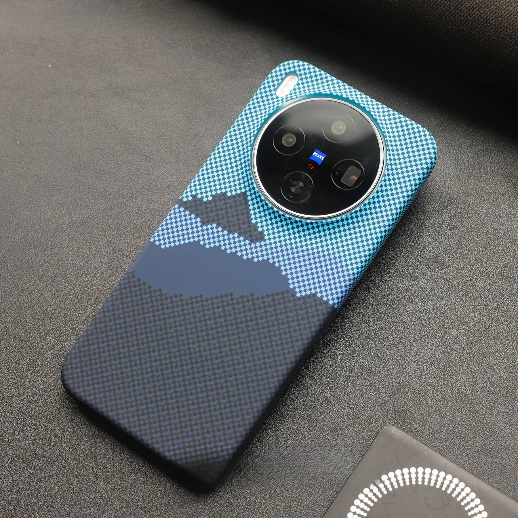 Ultratunt Kevlar-texturerat För MagSafe Magnetfodral För VIVO X300S X300Ultra X300 Pro X200 Pro Mini Reptåligt Skyddsskal vit