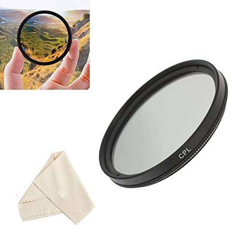 Kameralins CPL-filter 55 mm ultratunt HD cirkulärt polariseringsfilter för Nikon AF-P DX NIKKOR 18-55 mm objektiv med Nikon D3400 D3500 D5600 D7500 kamera