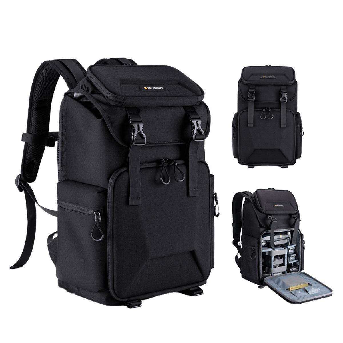 KENTFAITH 15.6" Camera Backpack Bag 25L with Laptop Compartment for DSLR/SLR Mirrorless Camera Case for Sony Canon Nikon Camera/Lens/Tripod Parts - Backpack 25L Nature Wander 03 (Black)