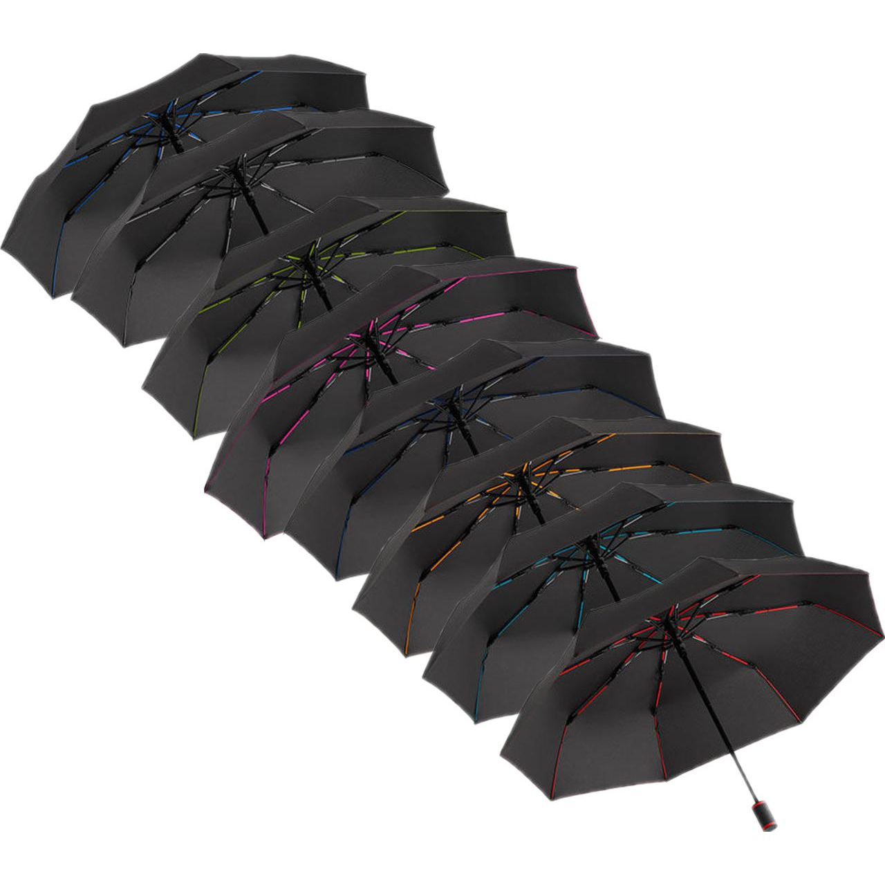 FARE FA5484, Paraplyer Pocket Umbrella FARE®-AOC-Mini Style-Sort/orange-Ø 97 cm