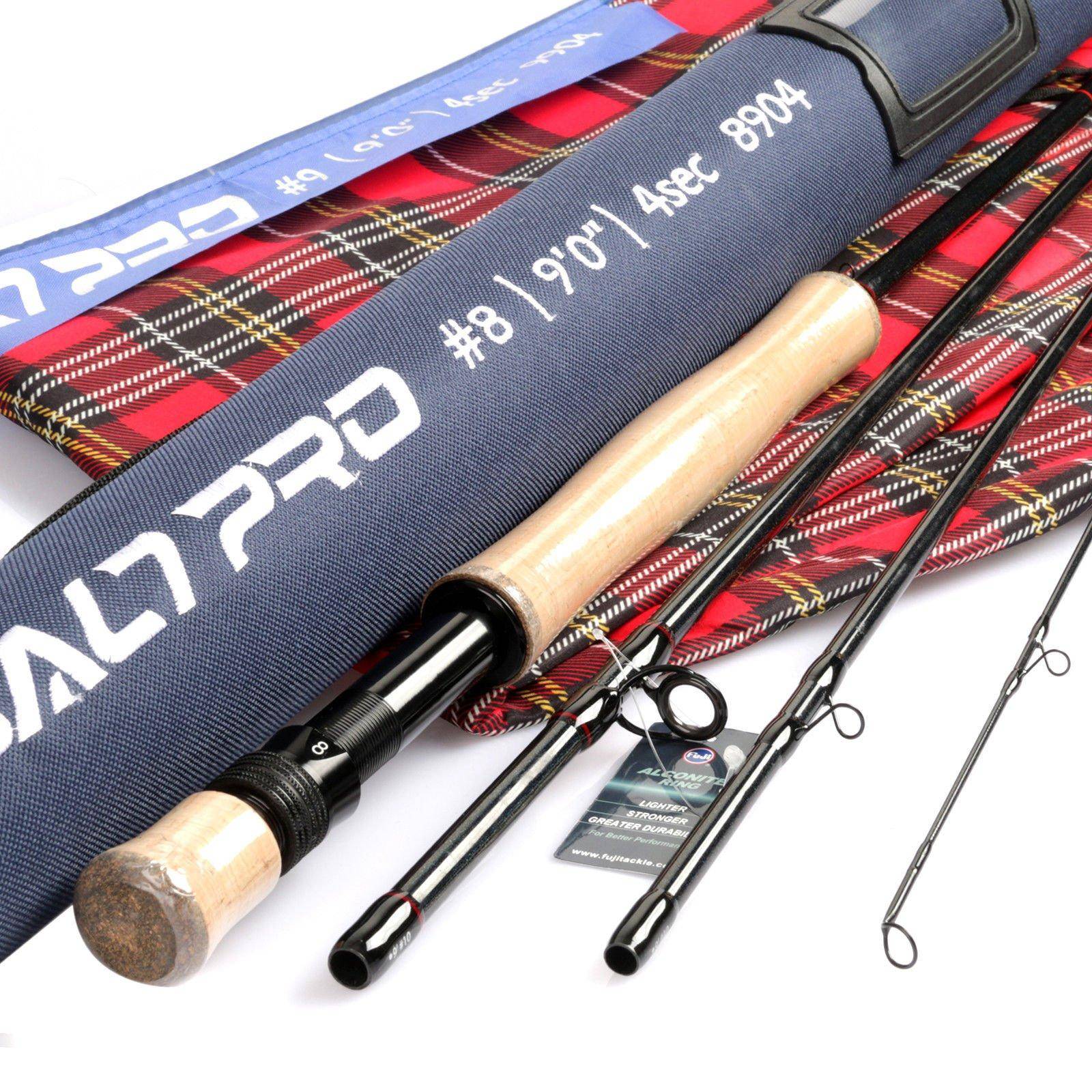Maxcatch Saltpro Saltvatten Flugspö, 8/9/10wt, 9ft, för Saltvattenfiske (4-delad, Havsblå (8wt, 9ft))