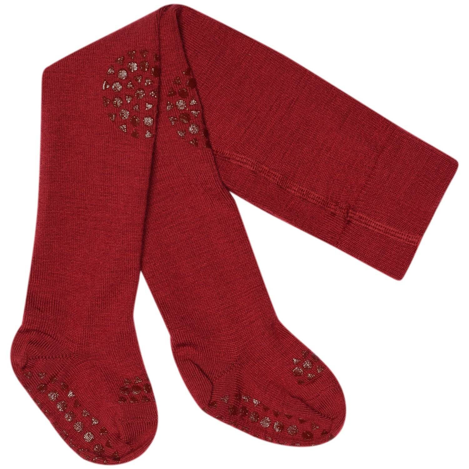 Gobabygo Karanda Red Crawling Strømpebukser Merino Uld Str. 12-18 mdr