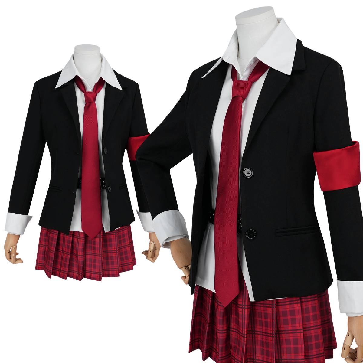 HOLOUN Hinamori Amu Cosplay Costume Shugo Chara Anime Suit Skirt Shirt Tie Belt Daily Wear Convention Halloween Christmas