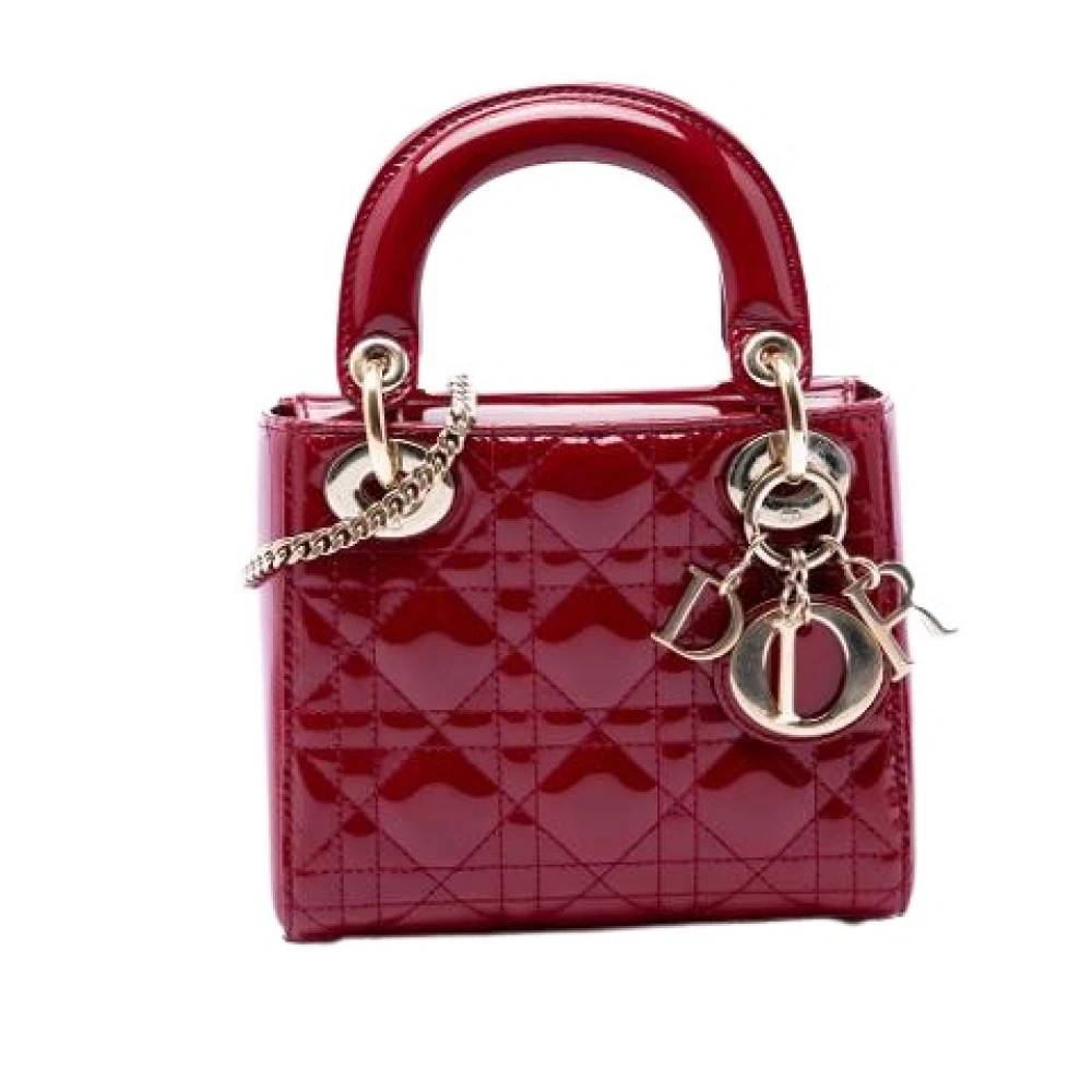 Dior Vintage Pre-owned Lady Dior - Vintage - Dame - Rød - ONE SIZE - Læder
