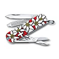 Victorinox schweizisk fickkniv Mini, Classic SD, ädelvit, nyckelring, Swiss Armékniv