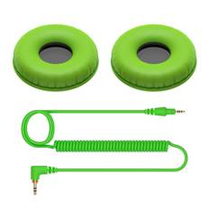 Curl cord ear pads for Pioneer DJ Green HDJ-CUE1 HC-CP08-G