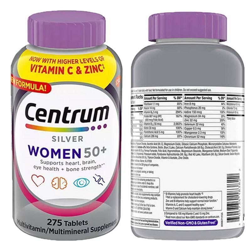 Centrum Silver Multivitamin för personer 50 år och äldre, 275 tabletter, 1 förpackning
