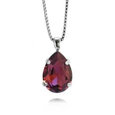 Caroline Svedbom Halsband Mini Drop Burgundy (Rhodium)