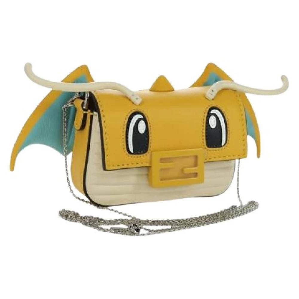 Fendi Vintage Pre-owned Vintage Mini Skuldertaske - Vintage - Dame - Gul - ONE SIZE - Uld