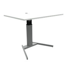 ConSet 501-19 hæve-sænke bord 120x80cm hvid med sølv stel