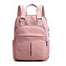 Letuwj Avslappnad axelväska damryggsäck datorväska stor kapacitet, Rosa, 36*28*12cm, Reseryggsäck