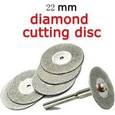 5 st 22mm smärgel diamant skärblad borr +1 dorn för dremel