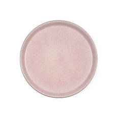 BITZ 821402 Dia Speiseteller, Ø 27 cm, Steinzeug, handgearbeitet, grau/rosa