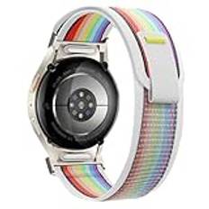 KeeFos Trail Loop-band för Samsung Galaxy Watch 7/6/5/4 40 mm 44 mm/Galaxy Watch FE/Watch 5 Pro, nylonflätad rosett i elastisk rem för Galaxy Watch 6 Classic 43 mm 47 mm/Watch 4 Classic- Rainbow