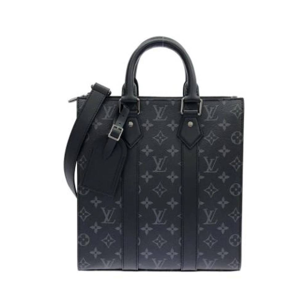 Louis Vuitton Vintage Pre-owned Monogram Eclipse Håndtaske - Vintage - Dame - Sort - ONE SIZE - Uld