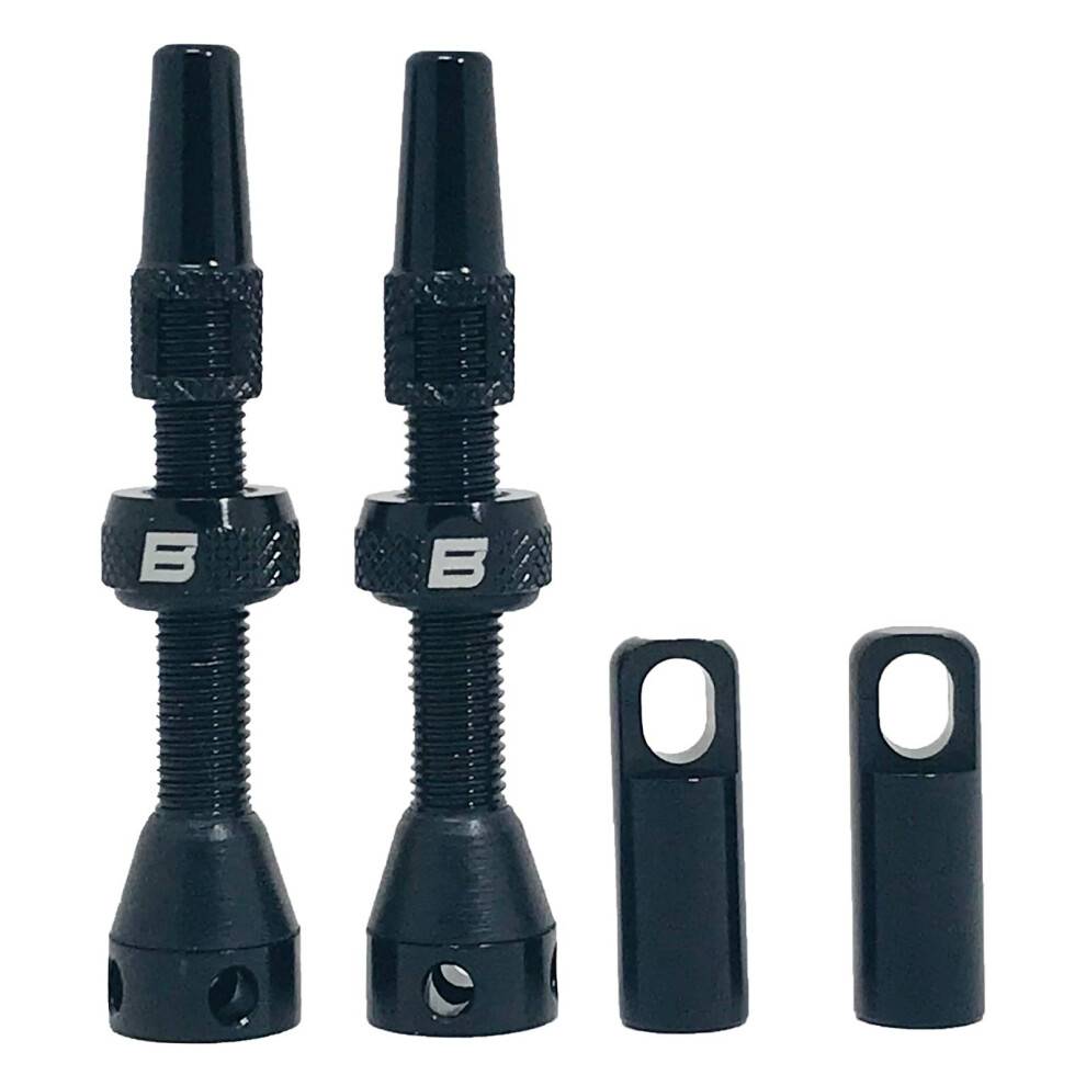 BWSHLF sort r?rl?s Presta -ventil STEM 40 mm 44 mm Super Light Alloy Presta Valve Stem Kit med ventilkernefjernerv?rkt?j og ventilstammeh?tter -