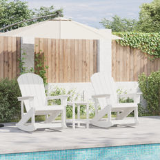 vidaXL Adirondack Gungstolar 2 pcs Vit 73,5 x 92 x 90 cm HDPE