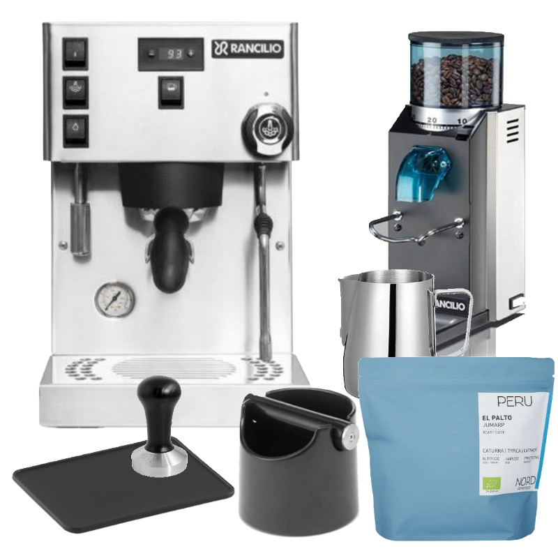 Rancilio Pro Startpakke m. Silvia Pro Espressomaskine, Kværn & Tilbehør
