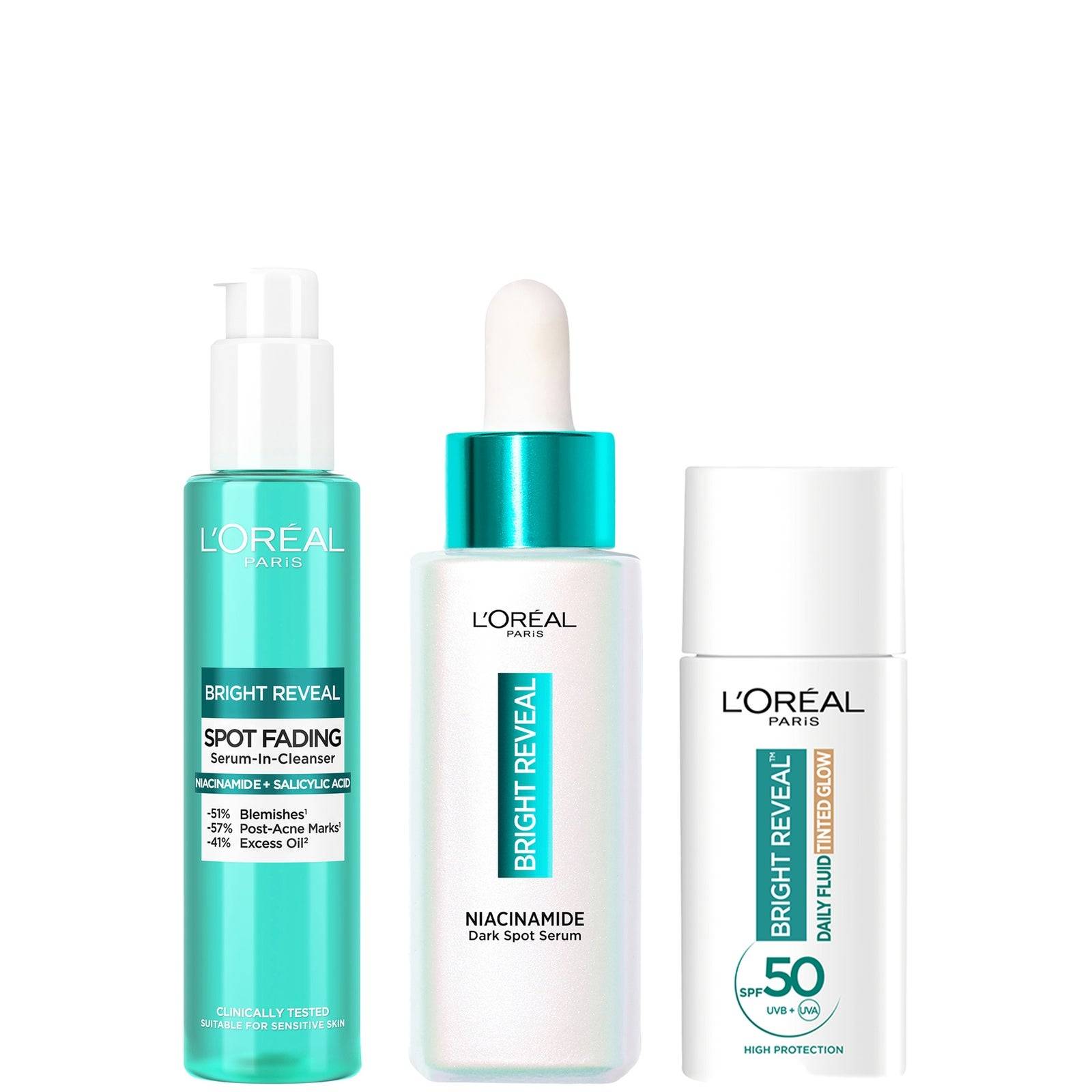 L'Oréal Paris Bright Reveal Dark Spot Defender Routine Bundle