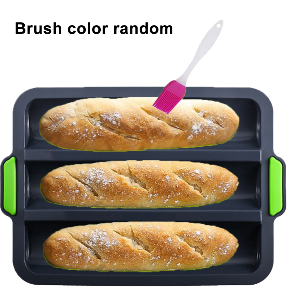 Silikone baguetteform i nonstick-belægning, franskbrødsform til ovn, sprøde brød med fugtigt indre, nonstick-belægning i premiumkvalitet
