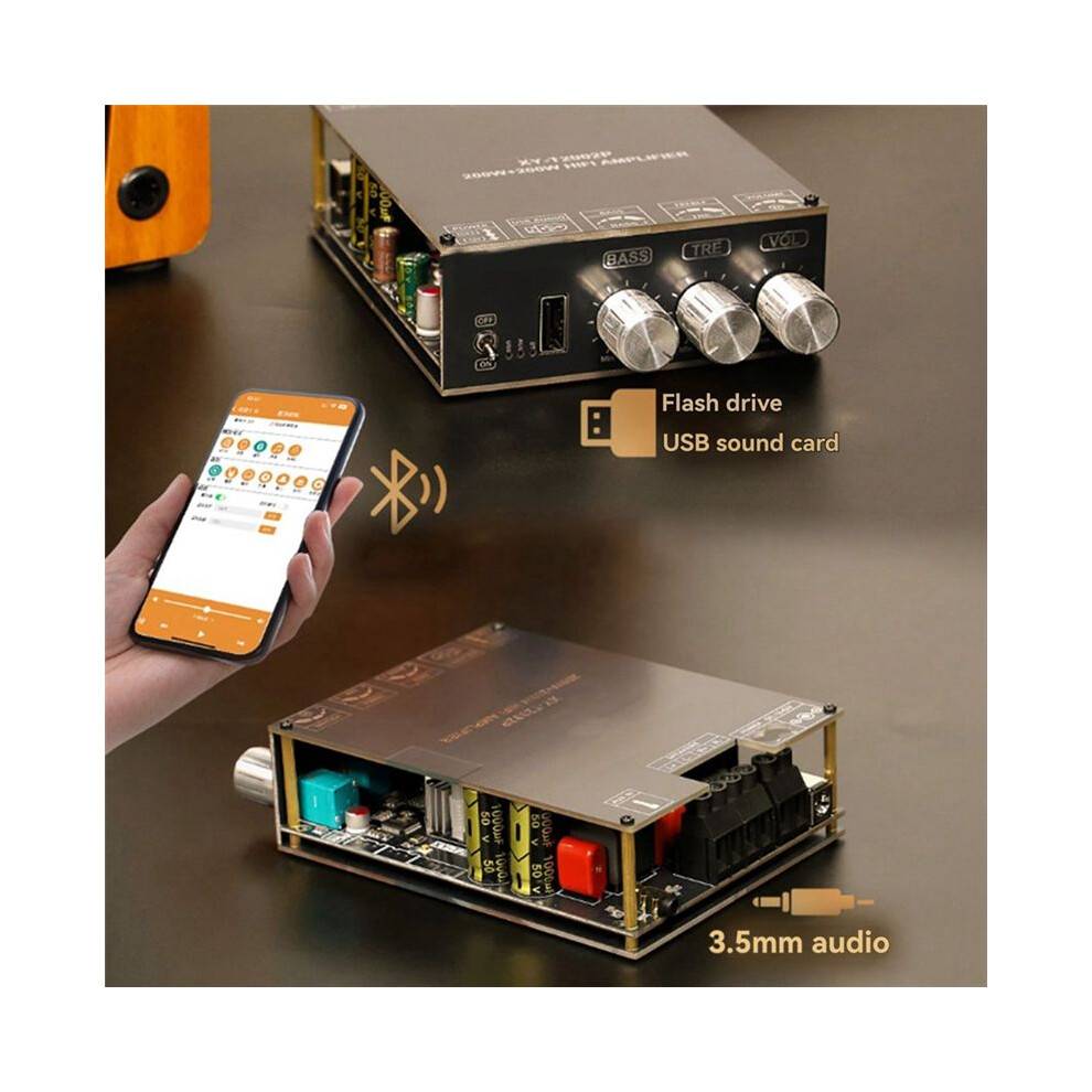 T2002P 200Wx2 Digital Power Amplifier Board TPA3223 Amplifier Board Subwoofer Theater Audio Stereo Amp Board