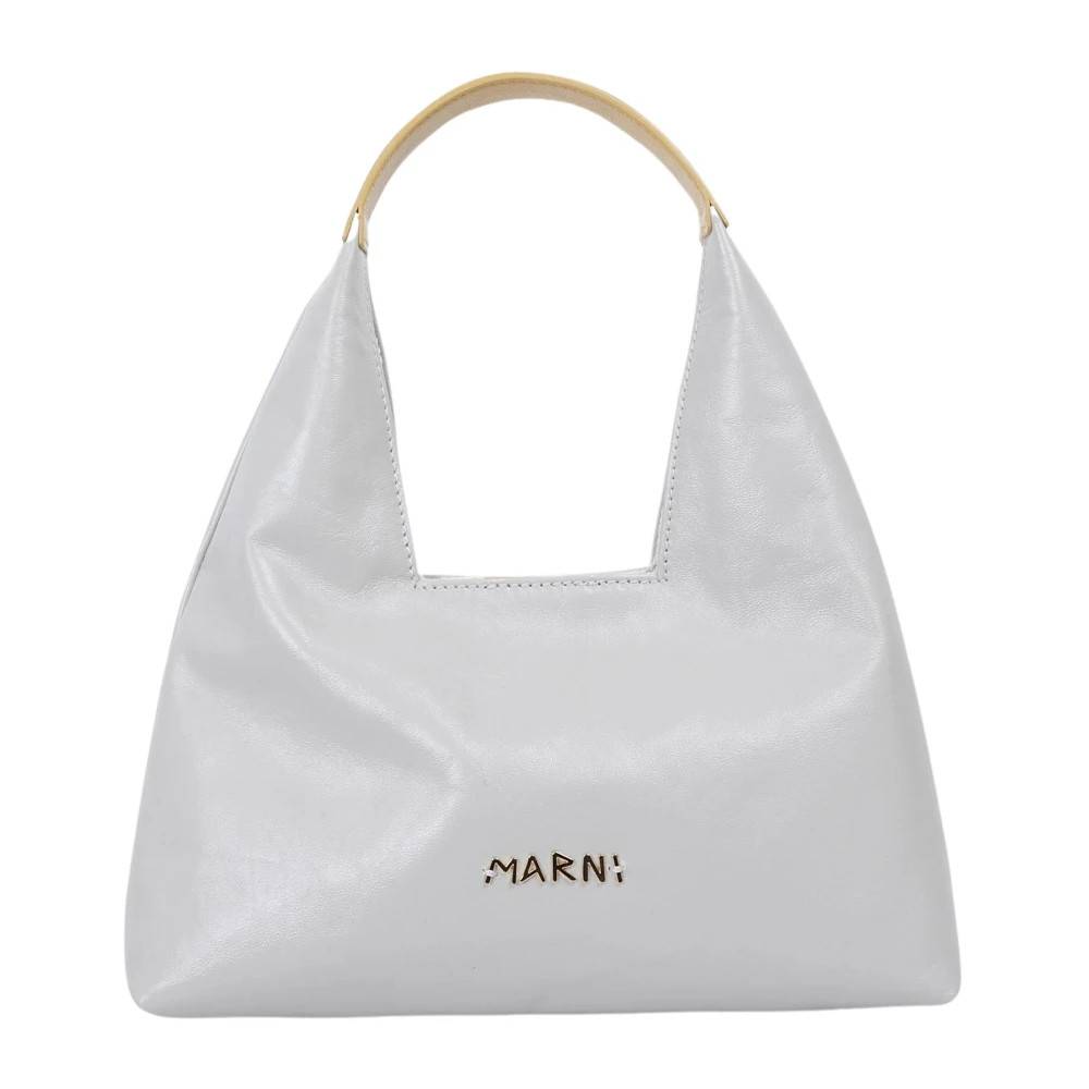 Marni Mini Trapeze Top Handle Skuldertaske - Tasker - Dame - Hvid - ONE SIZE - Uld