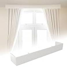 Générique 14 cm hög metallgardin valm, anpassad längd, sovrum taklist med tillbehör - vit 5,2 m/17,1 fot