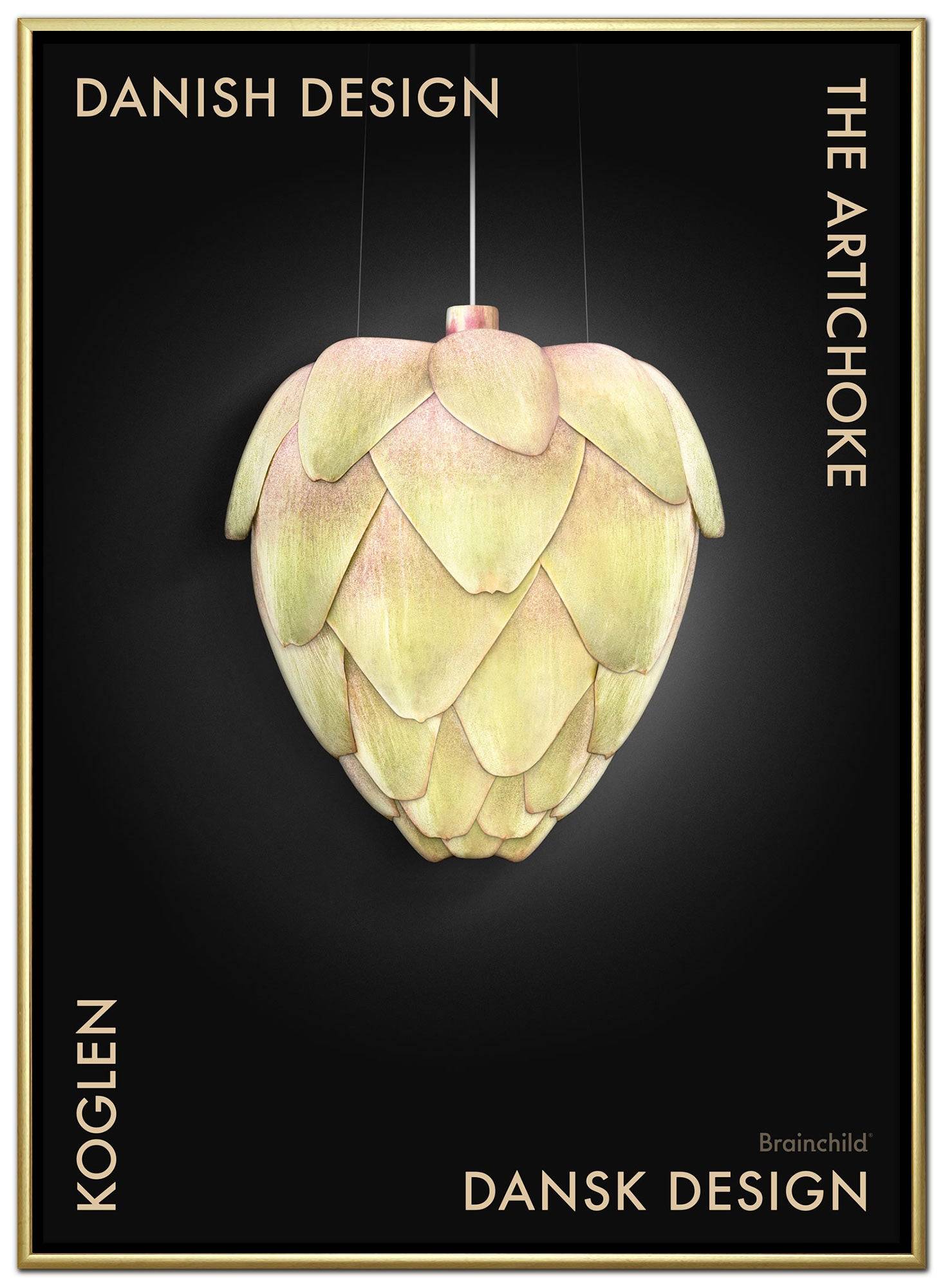 Brainchild – Lærredsprint –Danish Design – Sort – Artiskok