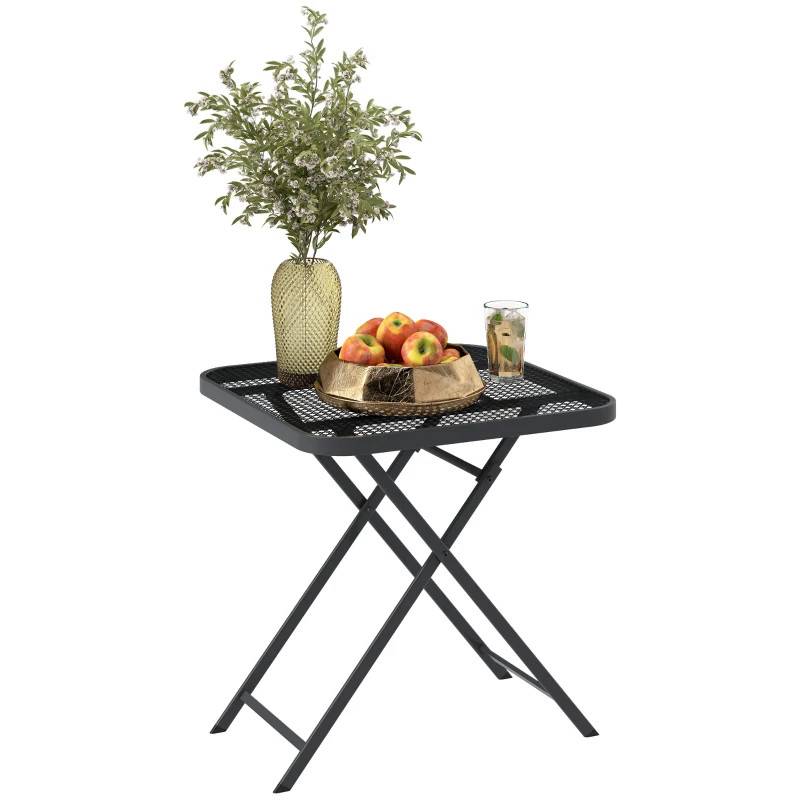 Hopfällbart trädgårdsbord 70x70 cm