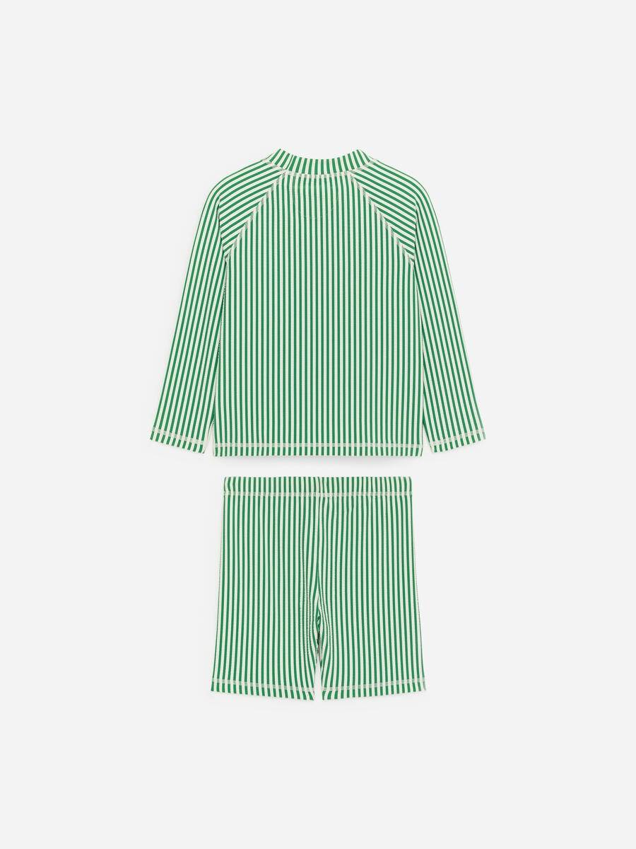 ARKET Seersucker Swim Set UPF50+ -Green, 98/104