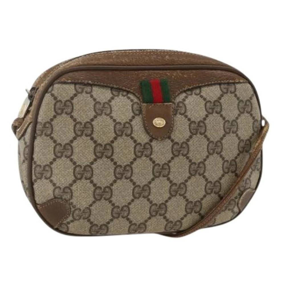 Gucci Vintage Pre-owned Vintage GG Skuldertaske - Vintage - Dame - Beige - ONE SIZE - Uld