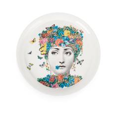 Fornasetti - Fior Di Lina tallrik - unisex - metall - one size - Vit