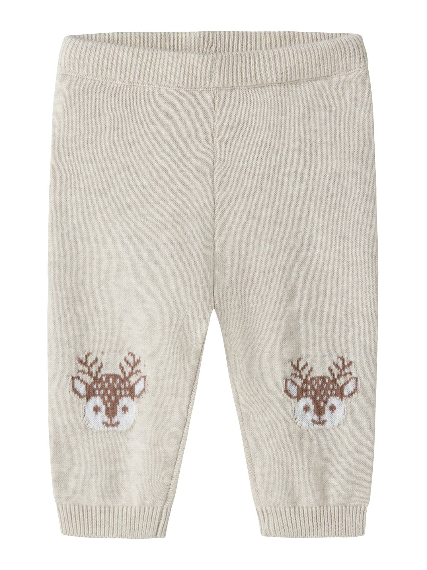 NAME IT Bukser 'NBNRALKO'  brun / grå-meleret / offwhite