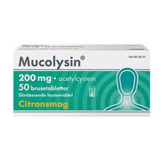 Mucolysin Citron Slimløsende Hostemiddel 200 mg - 50 brusetab